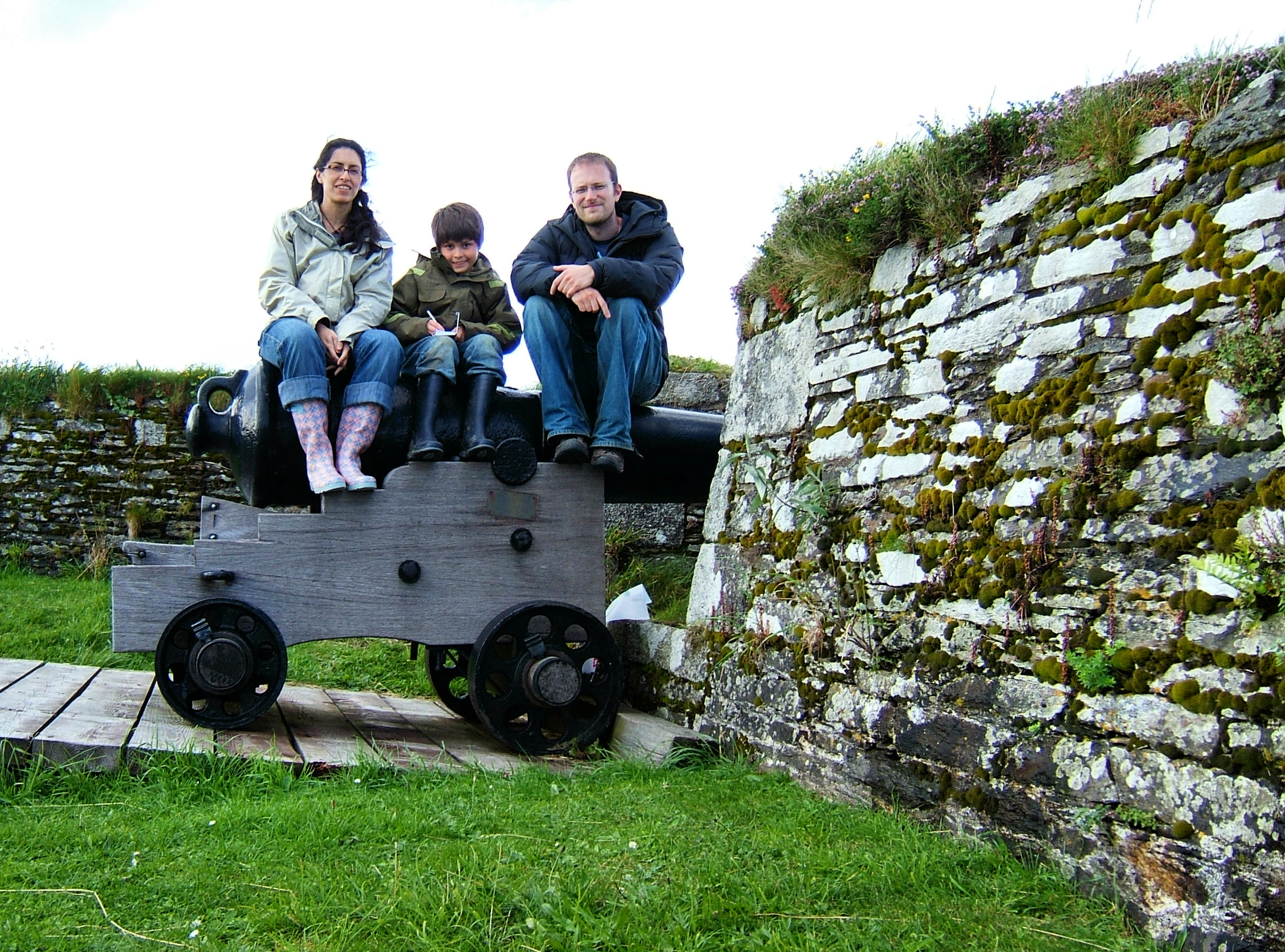 Sitting on a cannon